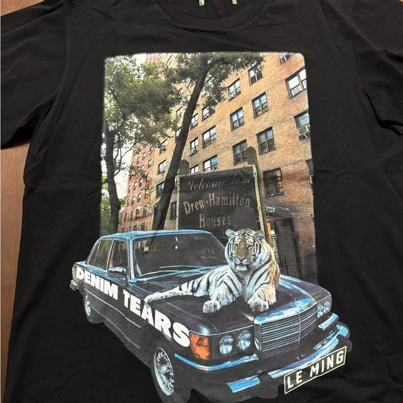 Denim Tears Black Graphic Tee - Picture 2 of 3